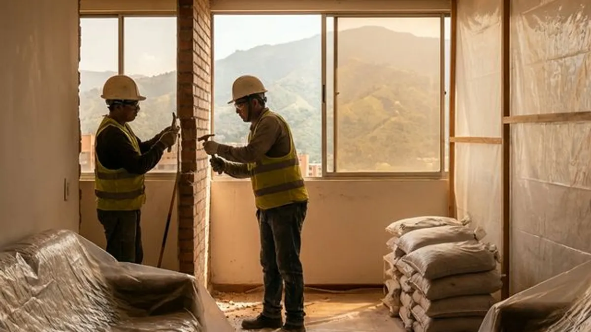 Demolición selectiva controlada en apartamento en remodelación en Medellín, Antioquia